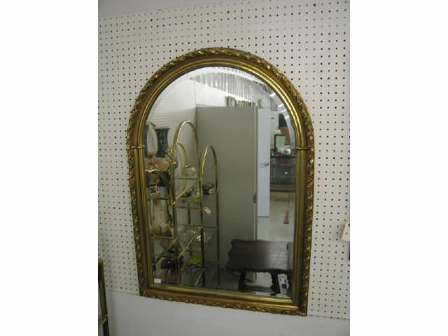 Appraisal: Decorator Mirror gold gilt arch top x