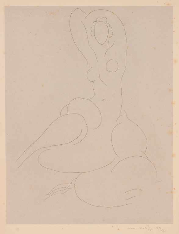 Appraisal: HENRI MATISSE French - ''Odalisque'' Nu pour Cleveland etching Duthuit