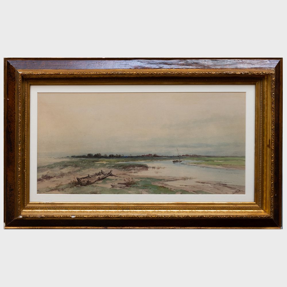 Appraisal: Carl Weliers Sea Shore Watercolor on paper signed 'Carl Weliers'