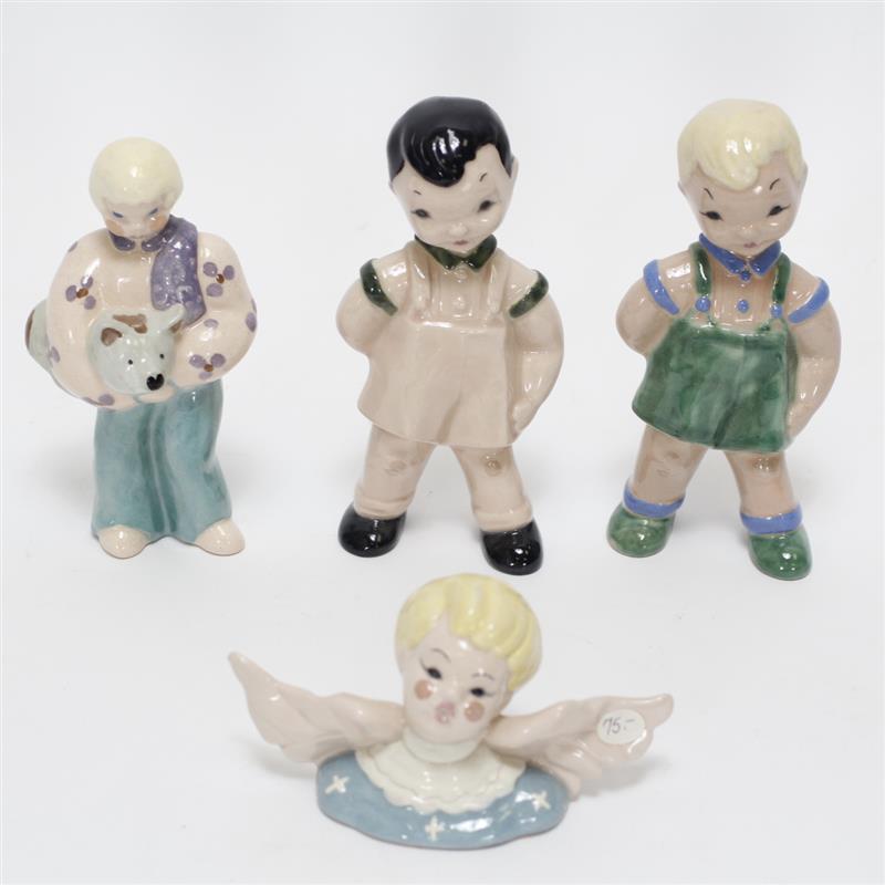 Appraisal: Four Kay Finch California Art Pottery figures Three people and