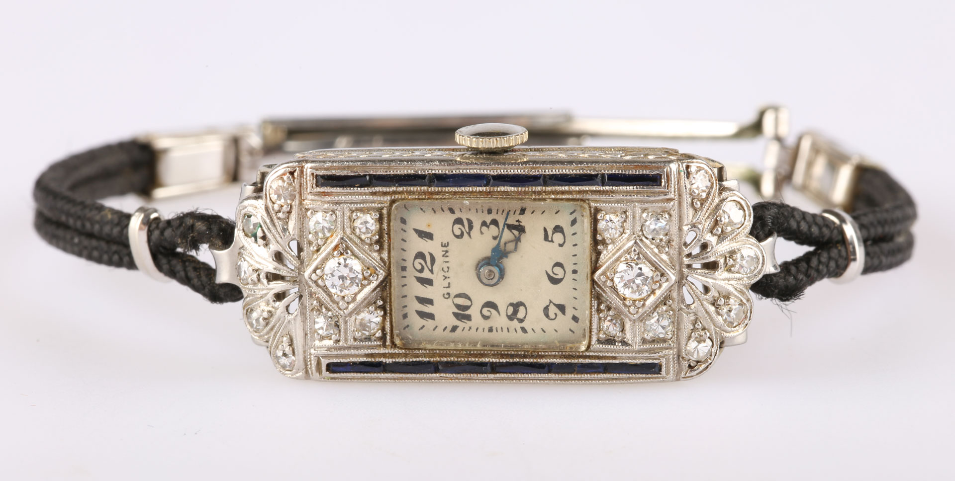 Appraisal: A Lady's Diamond Watch K white gold Art Deco diamonds