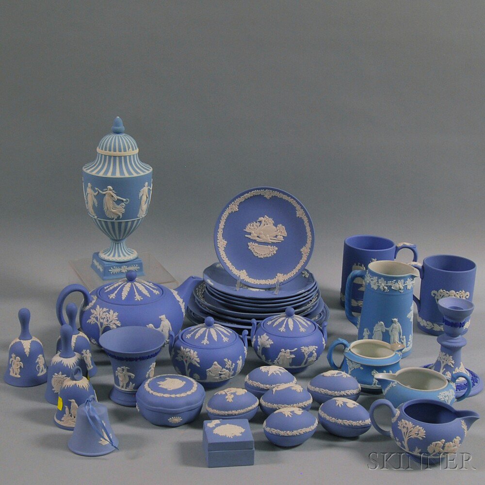 Appraisal: Thirty-four Wedgwood Light Blue Jasper Items England th and th