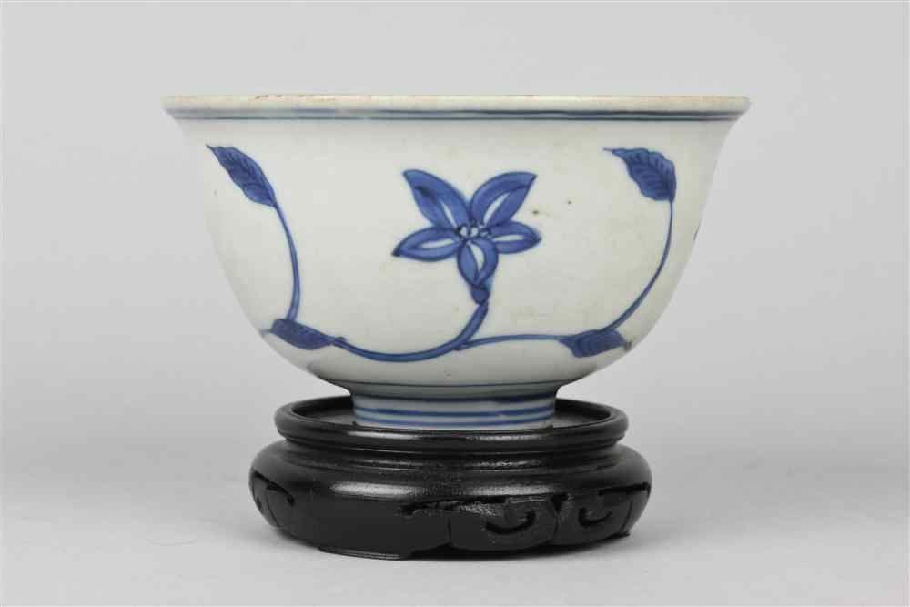 Appraisal: CHINESE BLUE AND WHITE 'PALACE' BOWL PROVINCIAL FOUR CHARACTER UNDERGLAZE