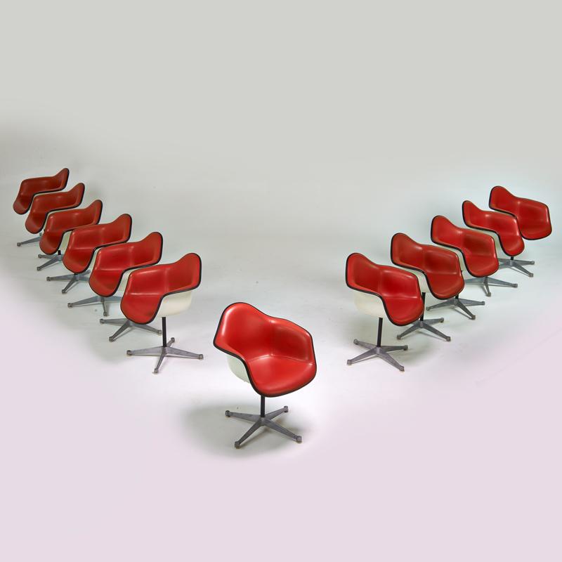 Appraisal: CHARLES AND RAY EAMES HERMAN MILLER Twelve chairs Zeeland MI