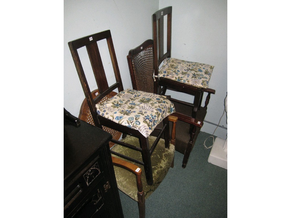 Appraisal: Lot comprising pair of side chairs and two Bergere chairs