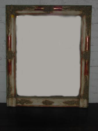 Appraisal: French Carved Gilded and Painted Overmantel Mirror fourth quarter th