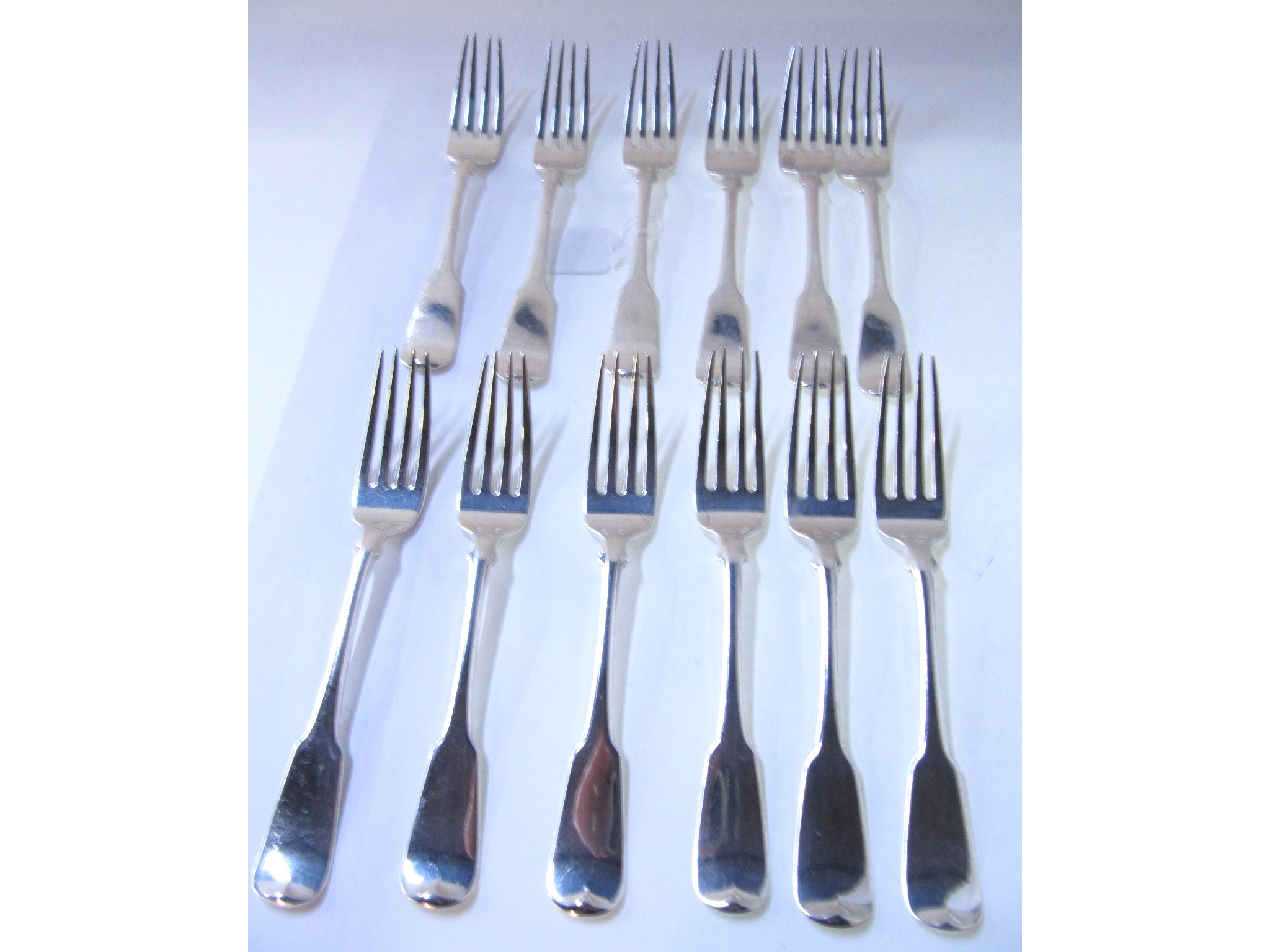 Appraisal: A set of twelve silver dinner forks Glasgow