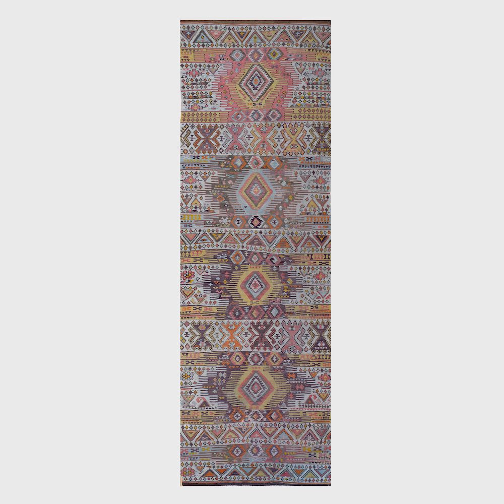 Appraisal: Kilim Runner x in Condition Some areas of wear to