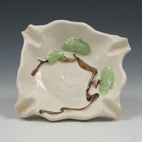 Appraisal: Roseville Ming Tree Ashtray - Mint Roseville Ming Tree white