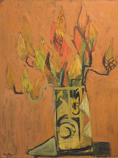 Appraisal: Janice Biala American Still life with flowers signed and dated