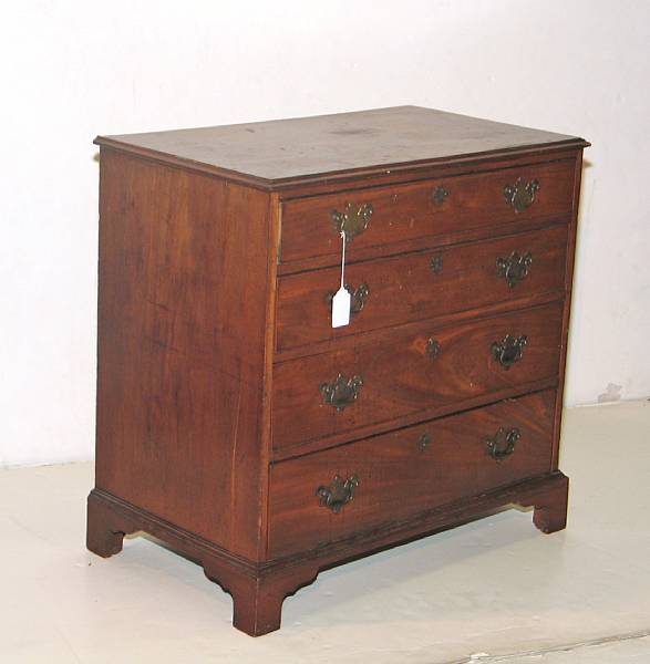 Appraisal: A George III mahogany chest of drawers third quarter th