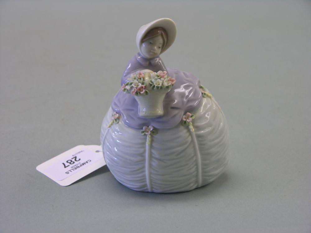 Appraisal: A Lladro figure of a lady crinoline dress holding basket