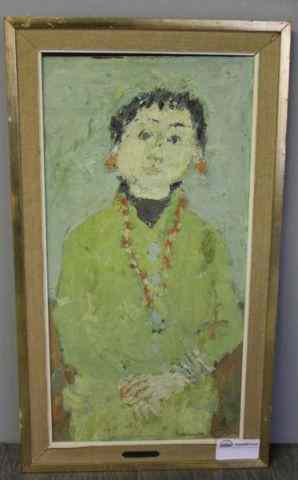 Appraisal: LACHIEZE-REY Henri O M ''Portrait de Nanou ''Signed and dated