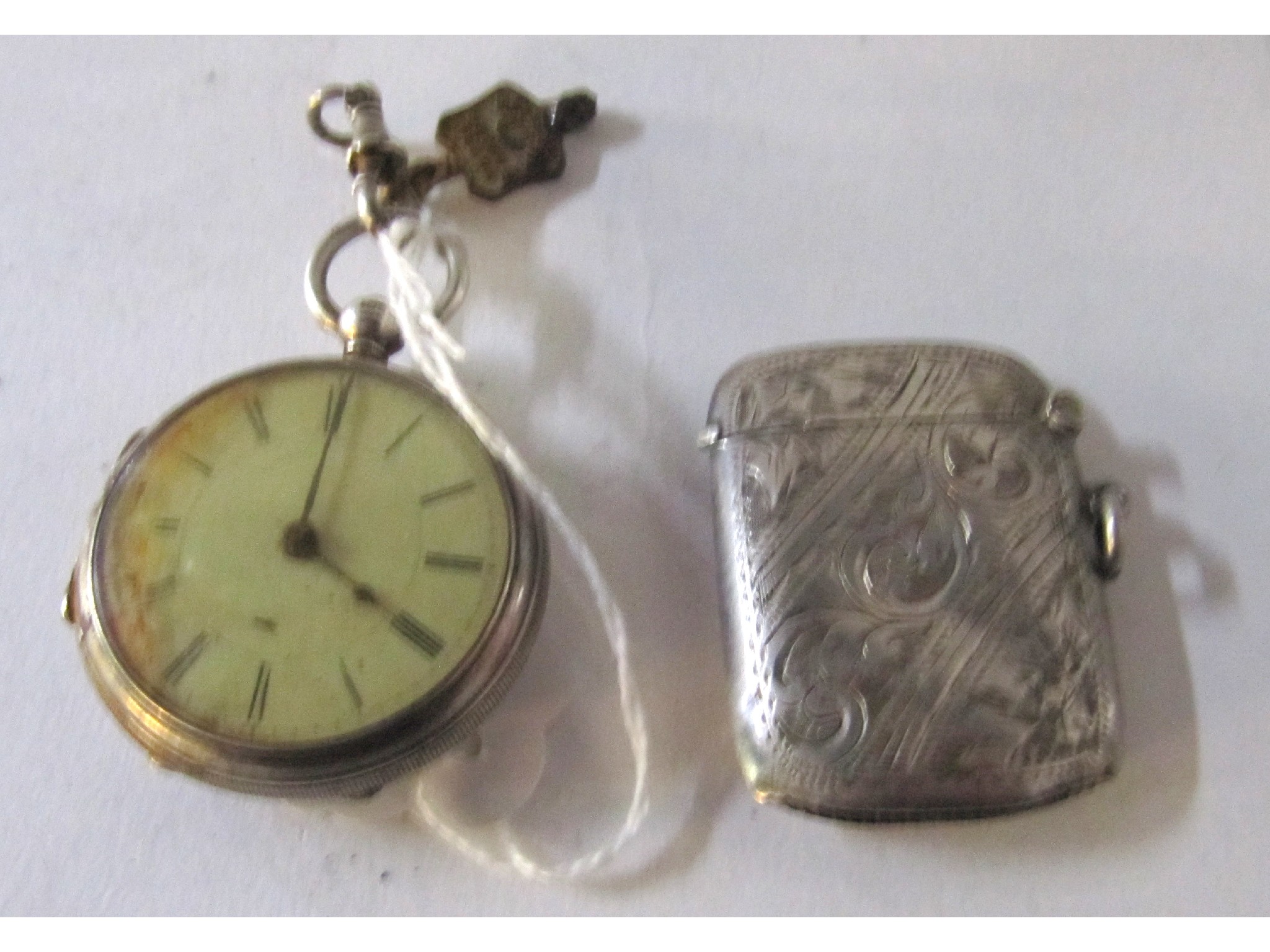 Appraisal: A lot comprising a silver pocket watch and a silver