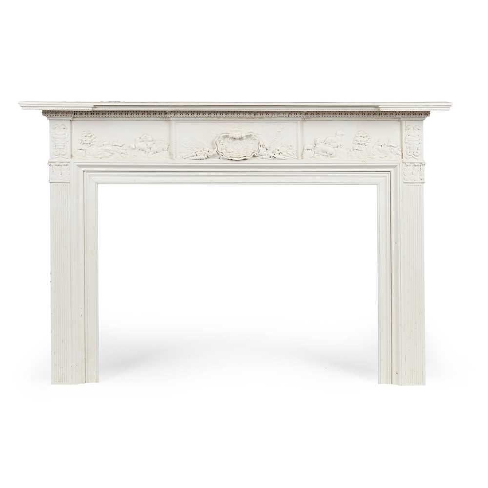 Appraisal: REGENCY PAINTED PINE AND GESSO FIRE SURROUND EARLY TH CENTURY