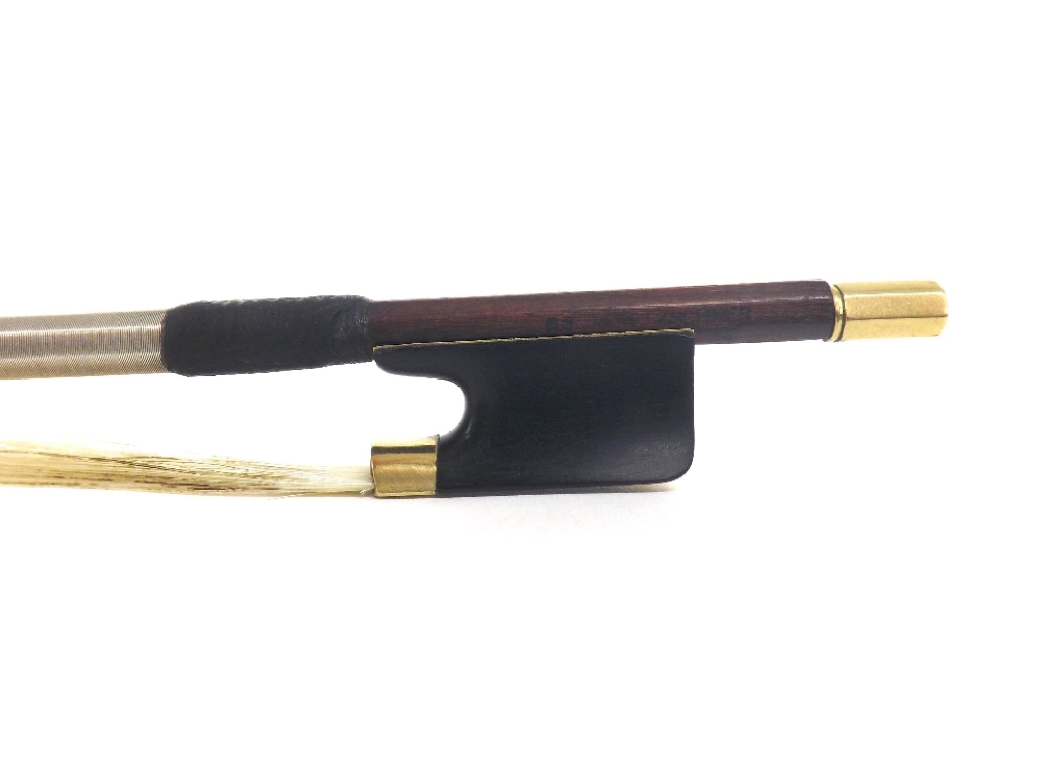 Appraisal: German gold mounted violin bow stamped H R Pfretzschner the