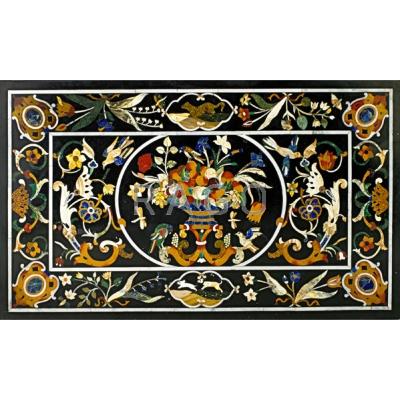 Appraisal: LARGE ITALIAN PIETRA DURA TABLE TOP Fine inlaid detail work