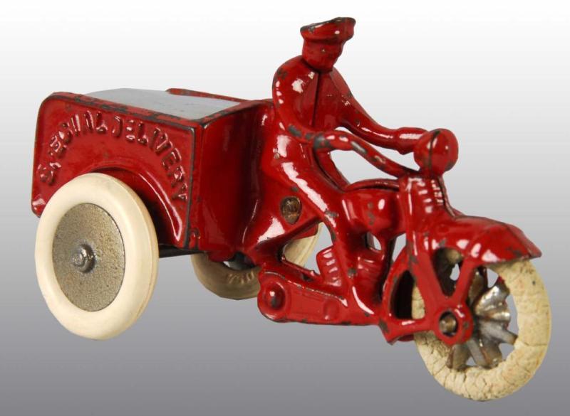 Appraisal: Cast Iron Kilgore Special Delivery Motorcycle Toy Description American Special