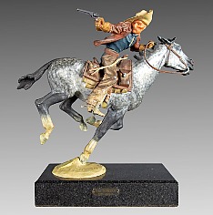 Appraisal: Harry Jackson Pony Express IIIpolychrome bronze PEIII P P x