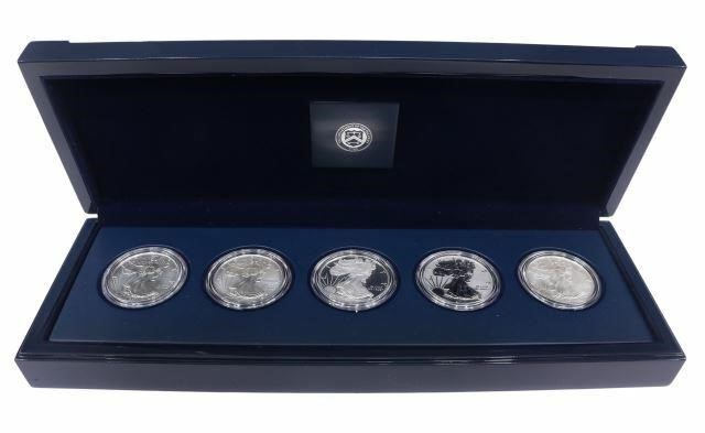 Appraisal: U S American Eagle th Anniversary Silver Coin Set housed