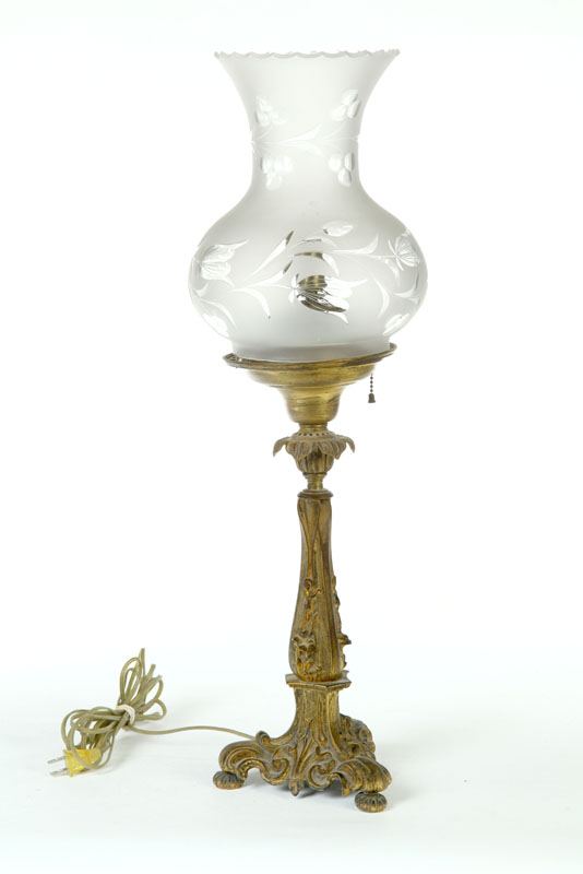 Appraisal: SOLAR LAMP American attributed to Henry N Hooper Co Boston