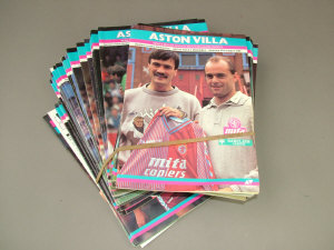 Appraisal: A large collection of Aston Villa home match football programmes