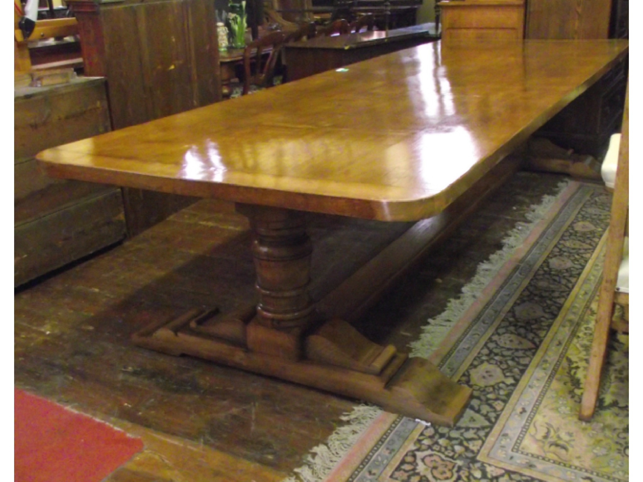 Appraisal: A very substantial and good quality oak refectory table the