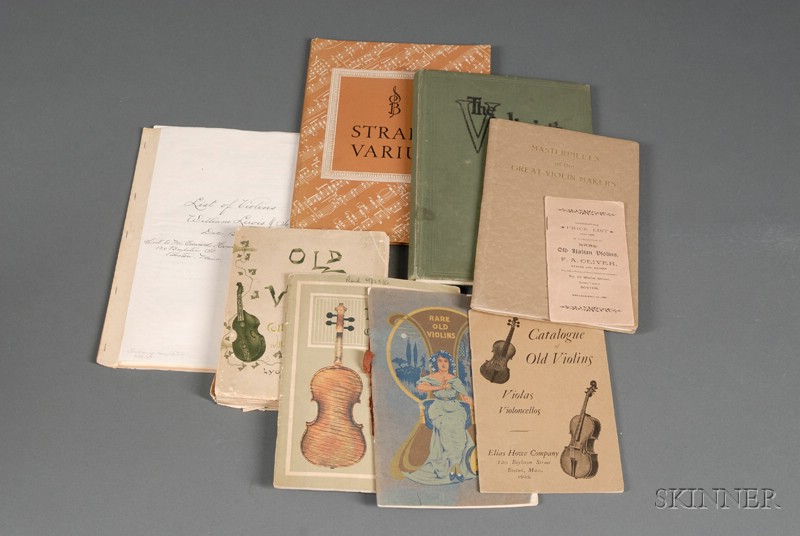 Appraisal: Nine Violin Related Titles including six catalogs List of Violins