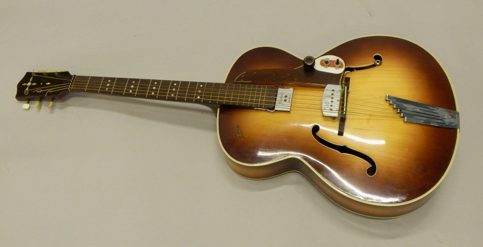 Appraisal: A Hofner Senator electric acoustic guitar with serial number two