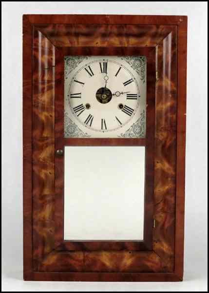 Appraisal: SETH THOMAS FLAME MAHOGANY OGEE CLOCK H '' W ''