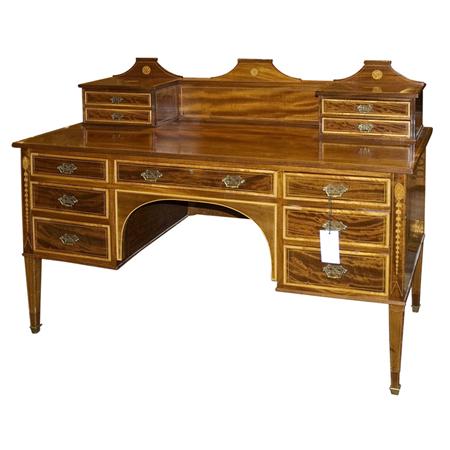 Appraisal: Edwardian Inlaid Mahogany and Satinwood Desk Estimate -