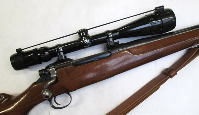 Appraisal: SPORTERIZED MODEL EDDYSTONE BOLT ACTION RIFLE Weatherby caliber barrel walnut