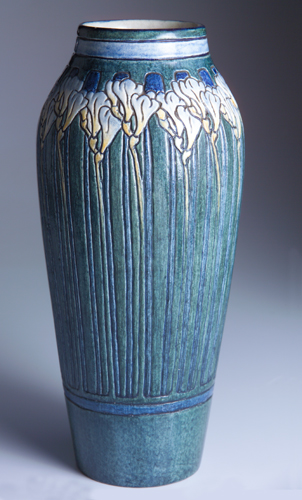 Appraisal: NEWCOMB COLLEGE Exceptional and early vase carved by Leona Nicholson