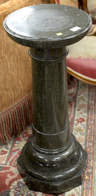 Appraisal: Granite pedestal ht in top dia in Provenance An Estate