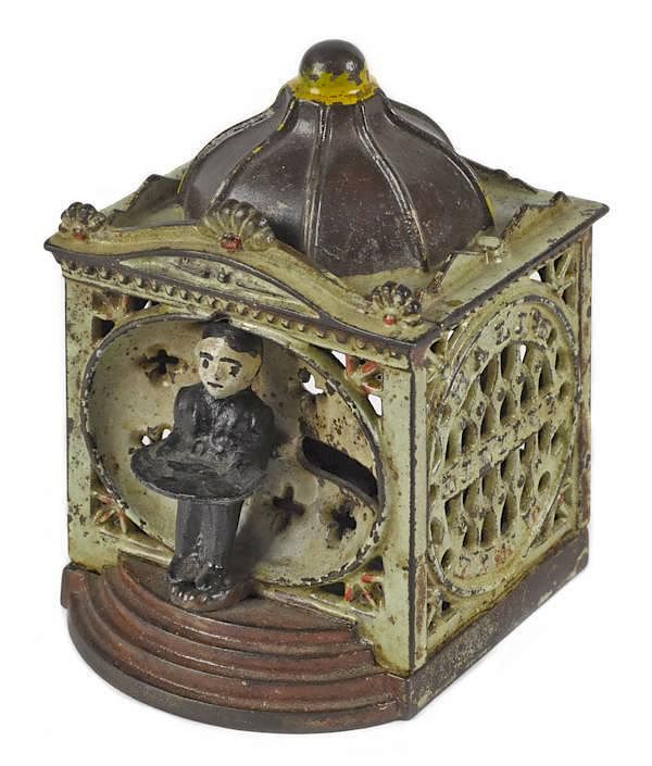 Appraisal: Cast iron Hall's Lilliput mechanical bank manu Cast iron Hall's