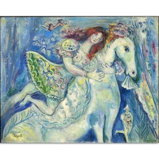 Appraisal: After Marc Chagall French Russian - Danseuse au Cirque Oil