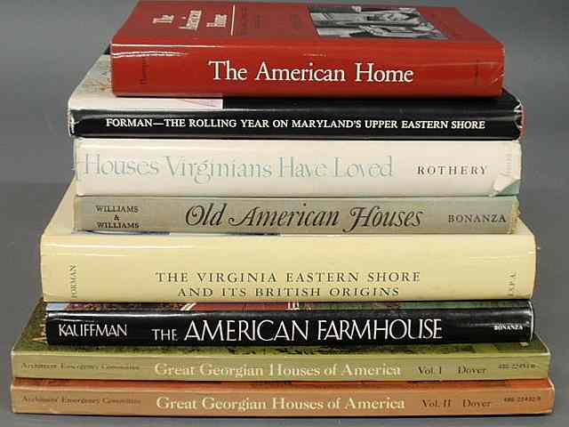 Appraisal: Eight books on American homes incl The Virginia Eastern Shore