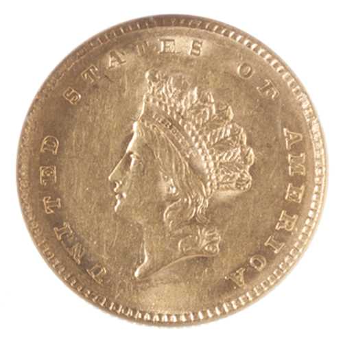 Appraisal: U S ONE DOLLAR GOLD COIN Indian head type NGC