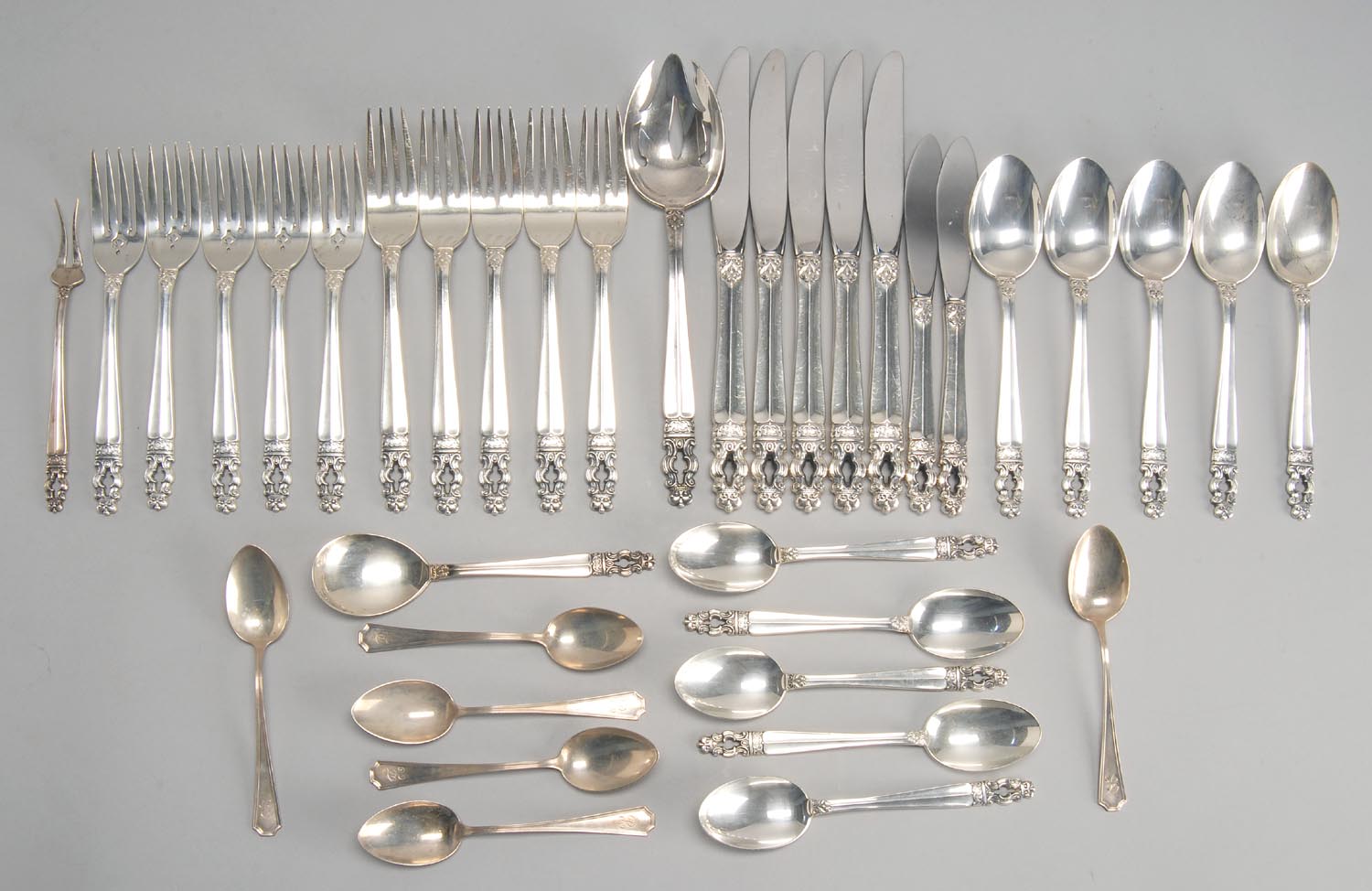 Appraisal: GORHAM MFG CO STERLING SILVER PARTIAL FLATWARE SET In the