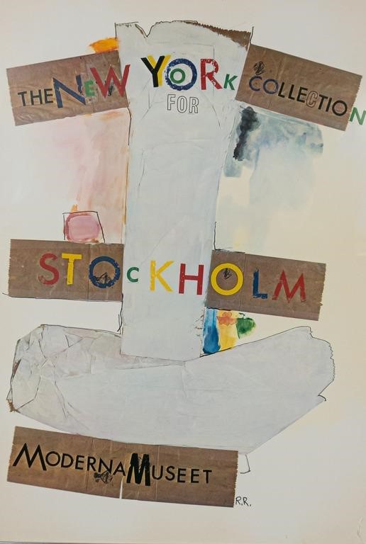 Appraisal: ROBERT RAUSCHENBERG STOCKHOLM OFFSET LITHOGRAPHRobert Rauschenberg American Texas New York