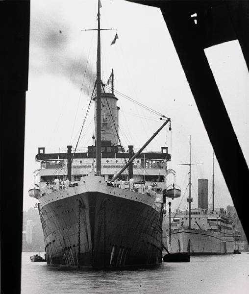 Appraisal: Andreas Feininger French - Cruise Ships in the Roadstead Stockholm