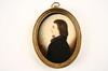 Appraisal: MINIATURE W C ON PAPER - Oval Bust Portrait of