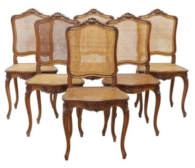 Appraisal: lot of French Louis XV style dining chairs early th