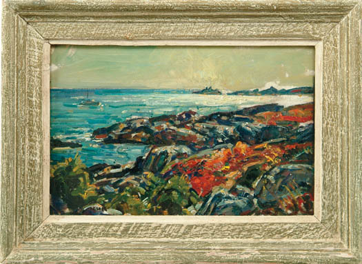 Appraisal: WILLIAM LESTER STEVENS American - NEW ENGLAND ROCKY COAST Oil