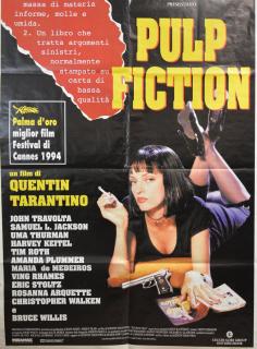 Appraisal: Pulp Fiction Italian Two Folio film poster directed by Quentin