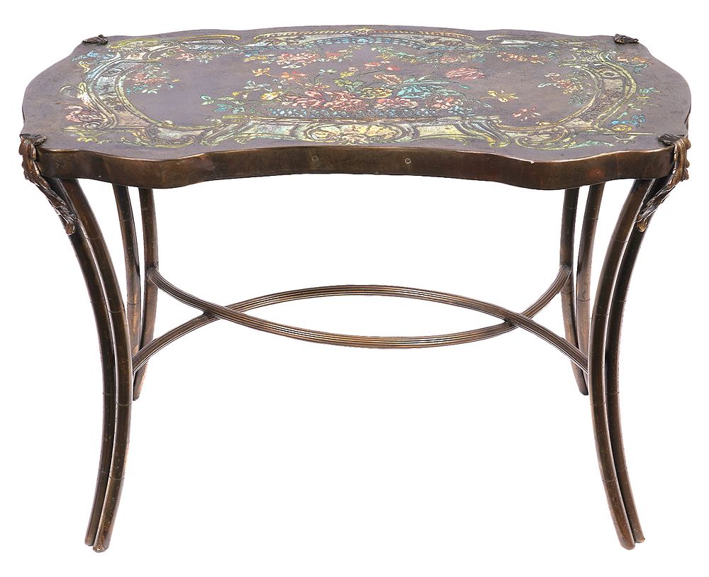 Appraisal: Philip Kelvin LaVerne 'Pompadour' Side Table Philip Kelvin LaVerne occasional