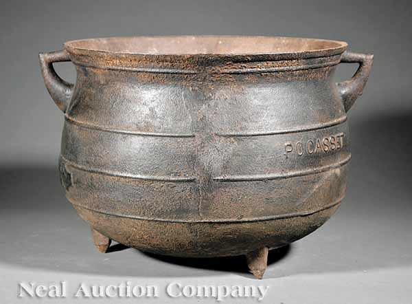 Appraisal: A Rare Savannah Cast Iron Cauldron mid- th c marked