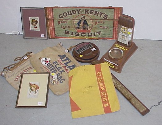 Appraisal: Advertising items Goudy and Kents paper label for Bisquits depicting