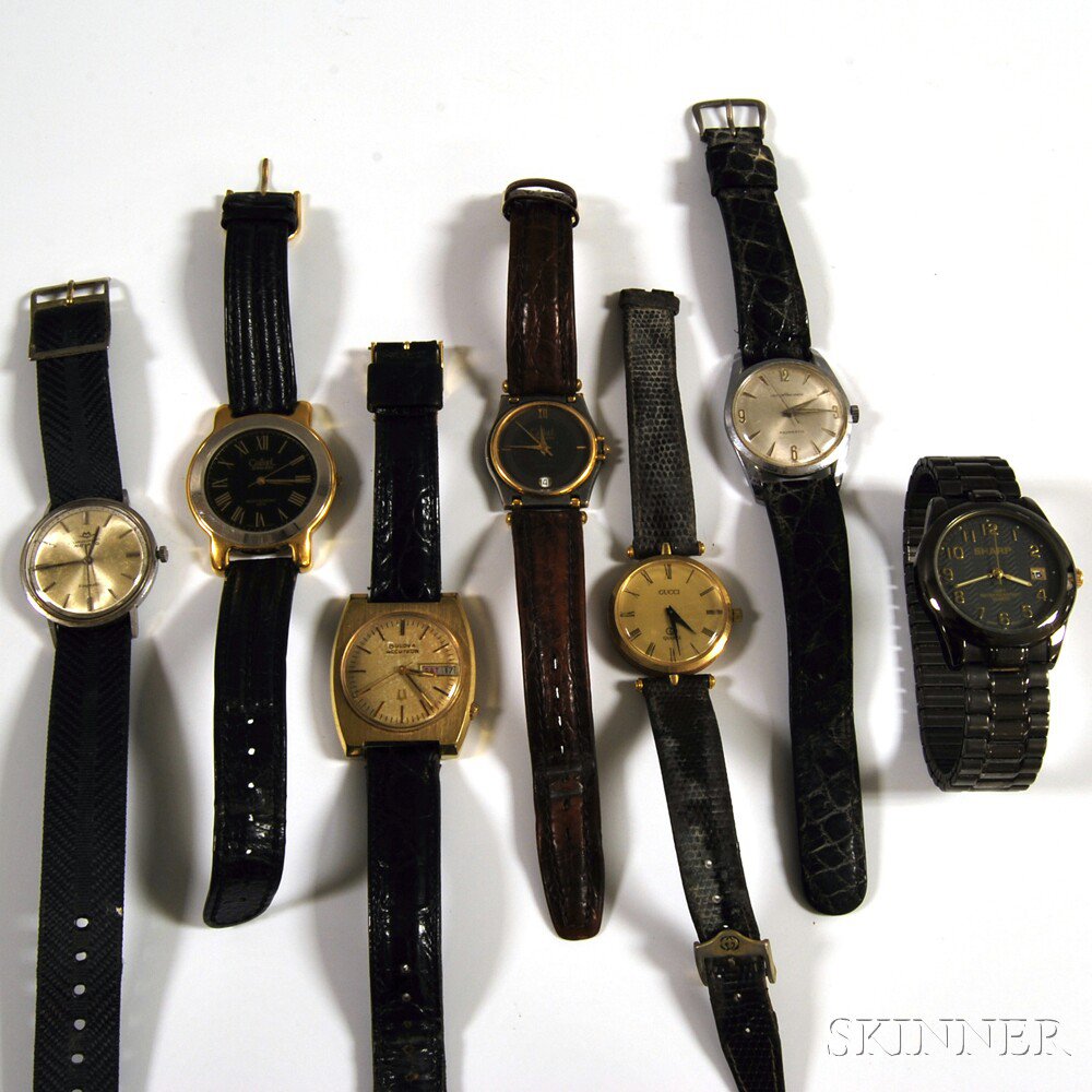 Appraisal: Bulova Accutron and Six Other Wristwatches various makers the Accutron