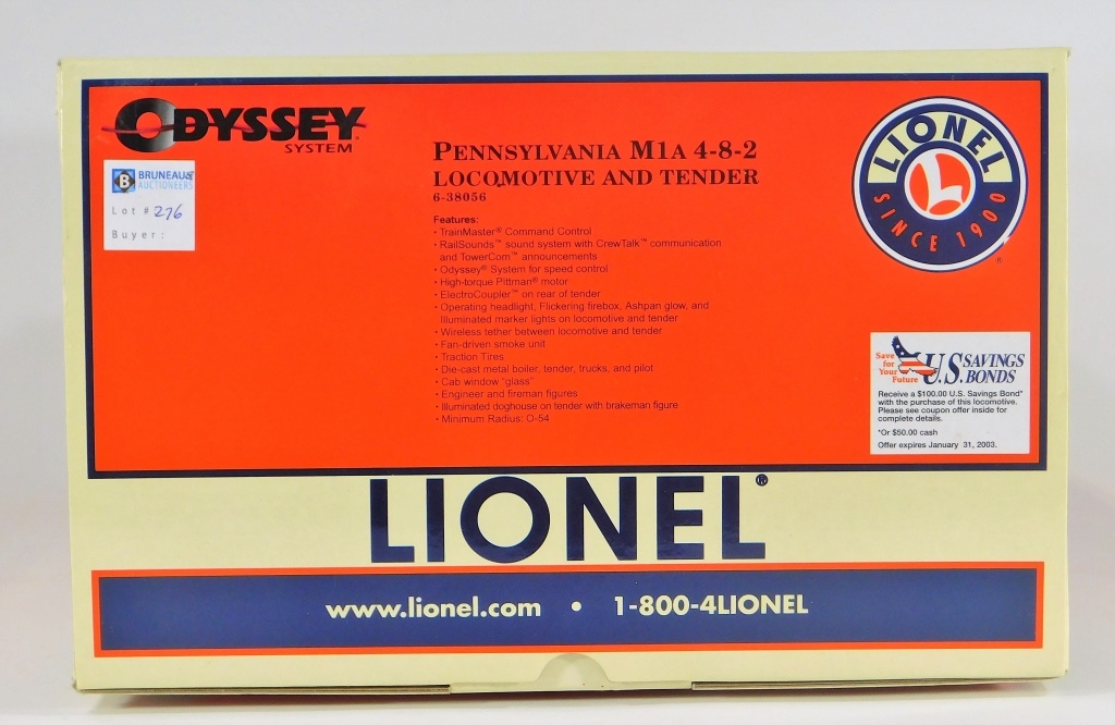 Appraisal: LIONEL PENNSYLVANIA M A - - LOCOMOTIVE TRAIN United States